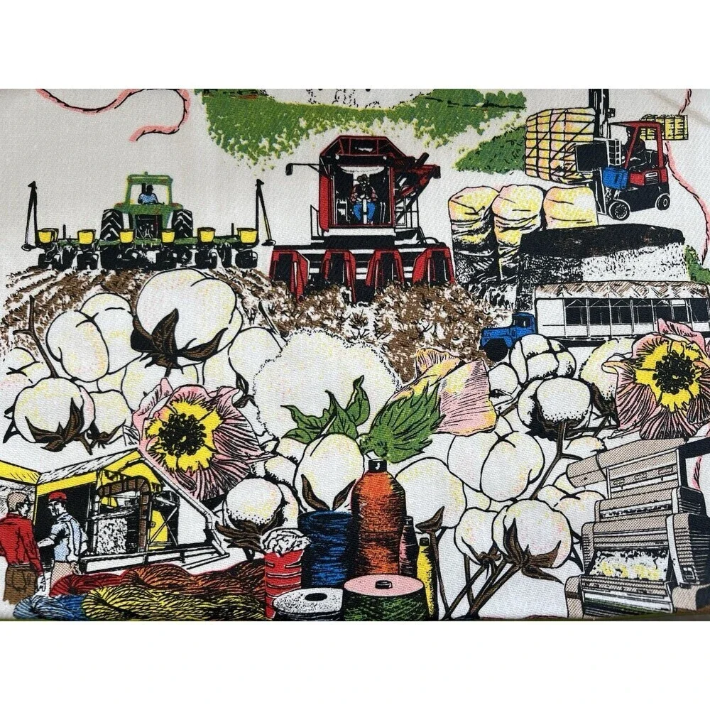 Vtg 1991 Kitchen Towel Calendar Cotton Rustic Farm Country 16x27
